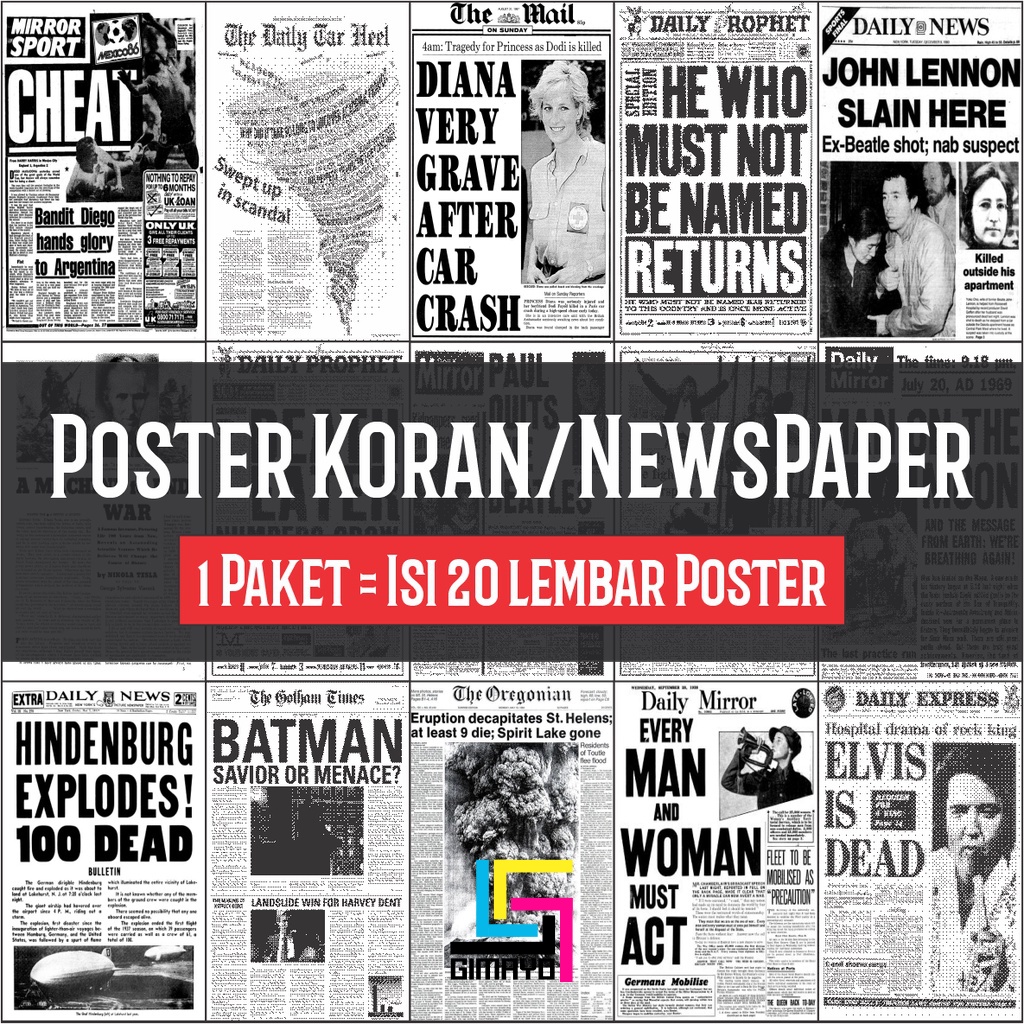 Jual Poster Koran Aesthetic Vintage Dekorasi Dinding | Shopee Indonesia