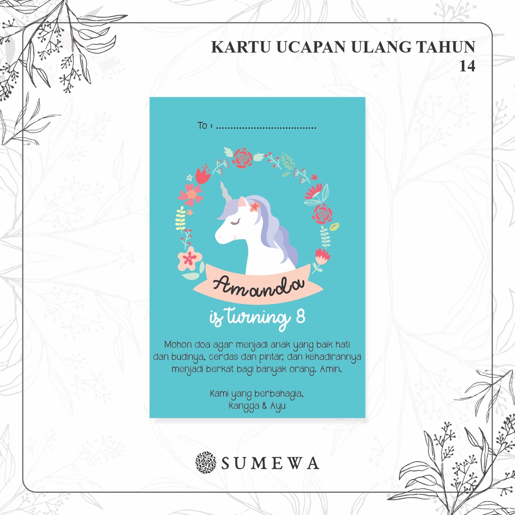 Jual Kartu Ucapan Ulang Tahun / Birthday Card / Kartu Hampers Ulang