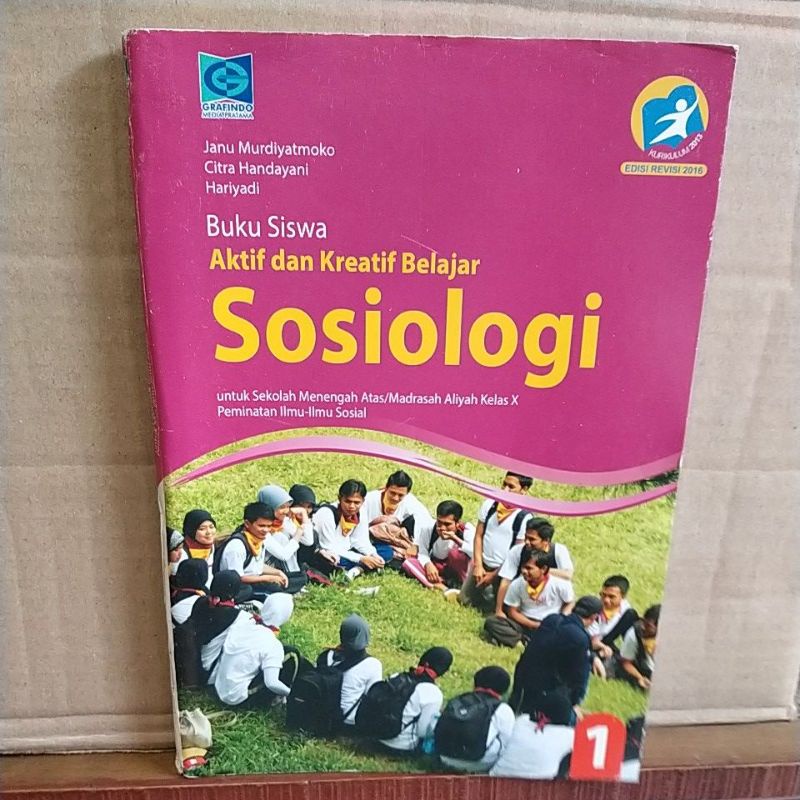 Jual Buku Siswa Aktif Dan Kreatif Belajar Sosiologi 1 SMA Grafindo ...