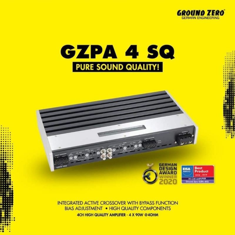 未使用】ground zero GZPA 4SQ 五月蝿い グラウンドゼロ アンプ