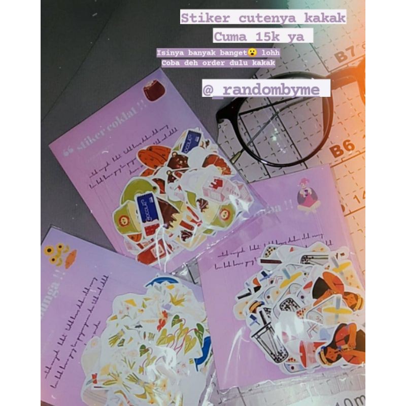 Jual Stiker random cute banget ( 100 stiker cuma 15k) | Shopee Indonesia