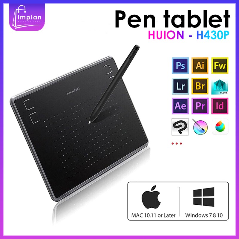 Jual PEN TABLET HUION H430P DIGITAL GRAPHIC DRAWING USB / SIGNATURE
