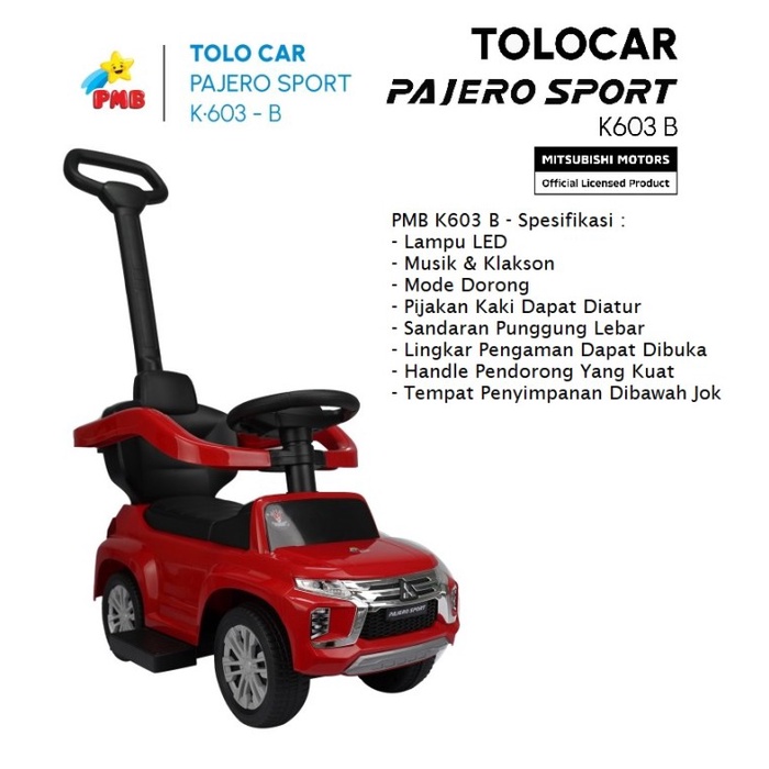 Jual AUTOSHOPE Mobil Mobillan Mainan Duduk Anak Dorong Aki Tolo Car PMB ...
