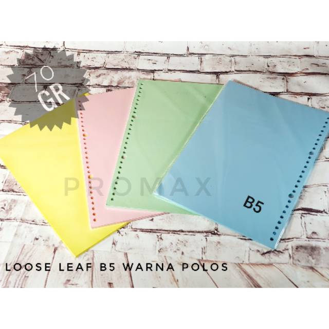 Jual ISI BINDER LOOSE LEAF B5 WARNA POLOS RAINBOW LOOSE LEAF RING ISI ...