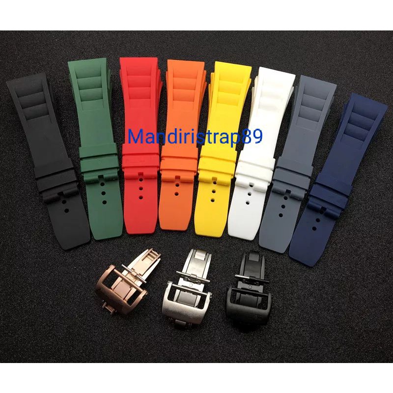 Jual Strap Tali Jam Tangan Rm Richard Mille Rubber Pria Baut Shopee Indonesia