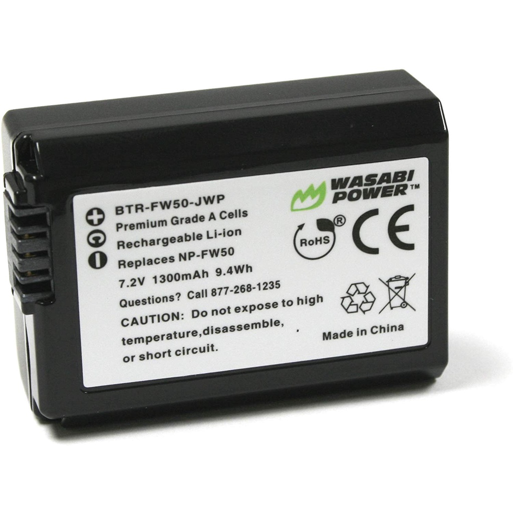 Batteria NP-FW50 1600mAh Li-Ion Per Sony Alpha A33, NEX-7, NEX-5, SLT-A55 - Ricambio
