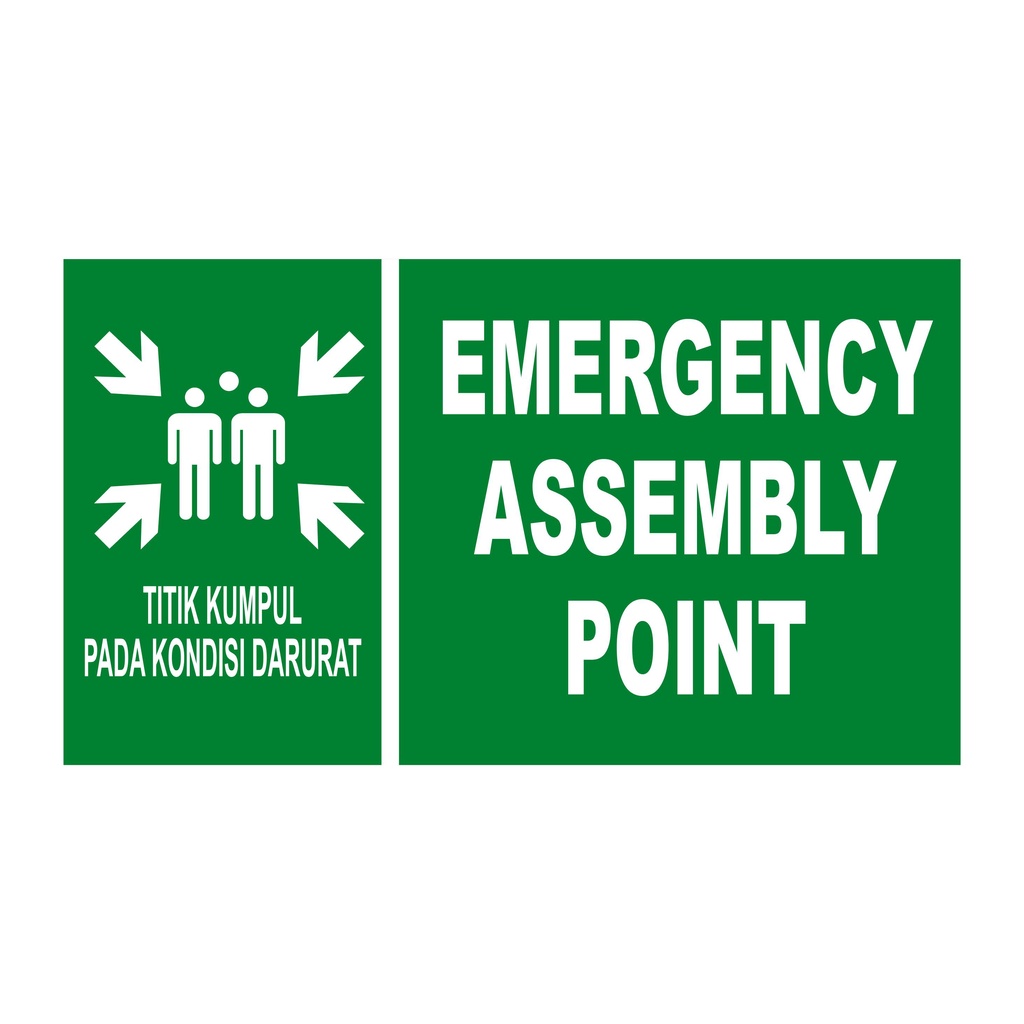 Jual STIKER SIGN TITIK KUMPUL ASSEMBLY POINT STICKER LABEL K3 RAMBU ...