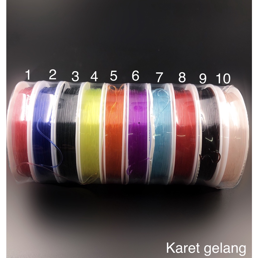 Dalab 8 Rolls/lot 0.8MM,1.0MM Korea Colours Crystal Tec Stretch Elastic  Beading Cord String Thread DIY Jewelry Making Cord - (Size: 1MM)