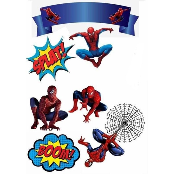 Printable Spiderman 4th Birthday Cake Topper Digital 58 Off 5380