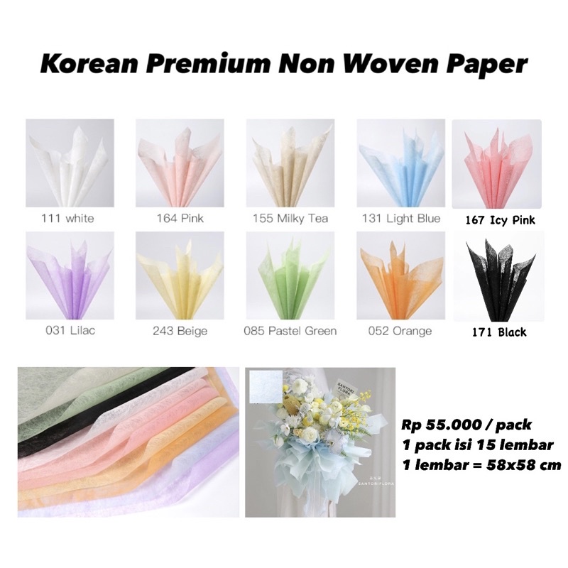 Jual Kertas Tisu Buket Premium (Korean Non Woven) Tissue Paper Untuk ...