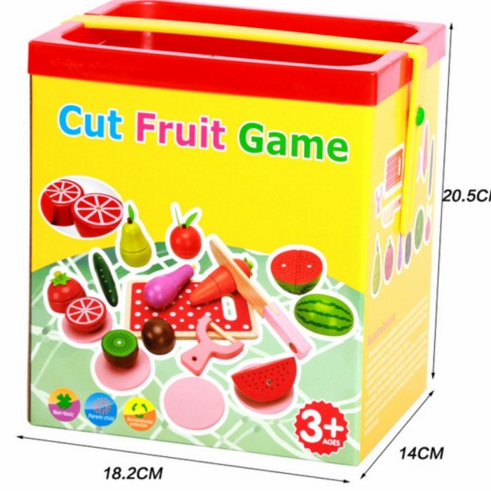 Jual MAINAN ANAK PRETENDING PLAY BUAH POTONG/ CUT FRUIT GAME/ WOODEN ...