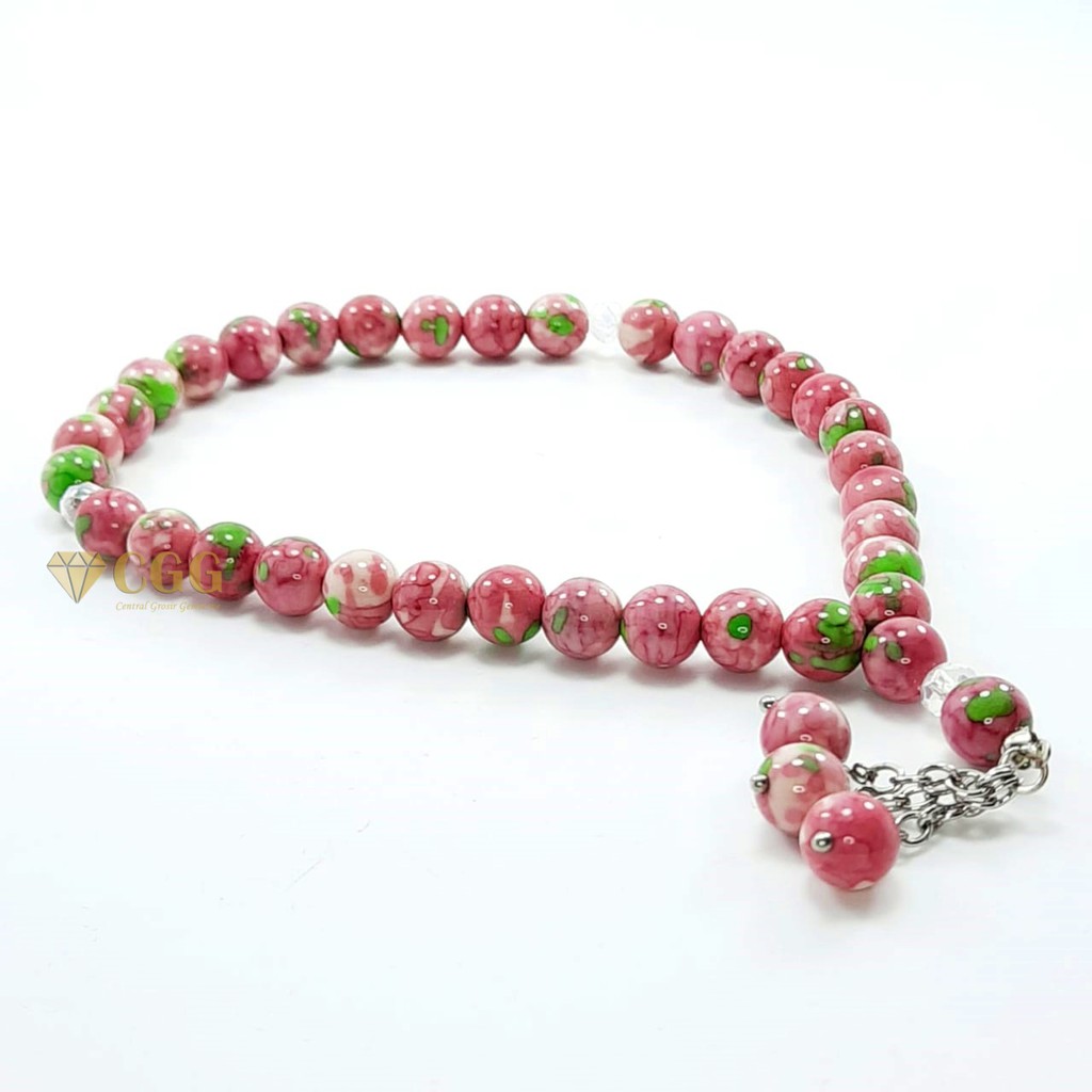 Jual Tasbih Batu Akik Pirus Pink Nevada Asli Original | Shopee Indonesia
