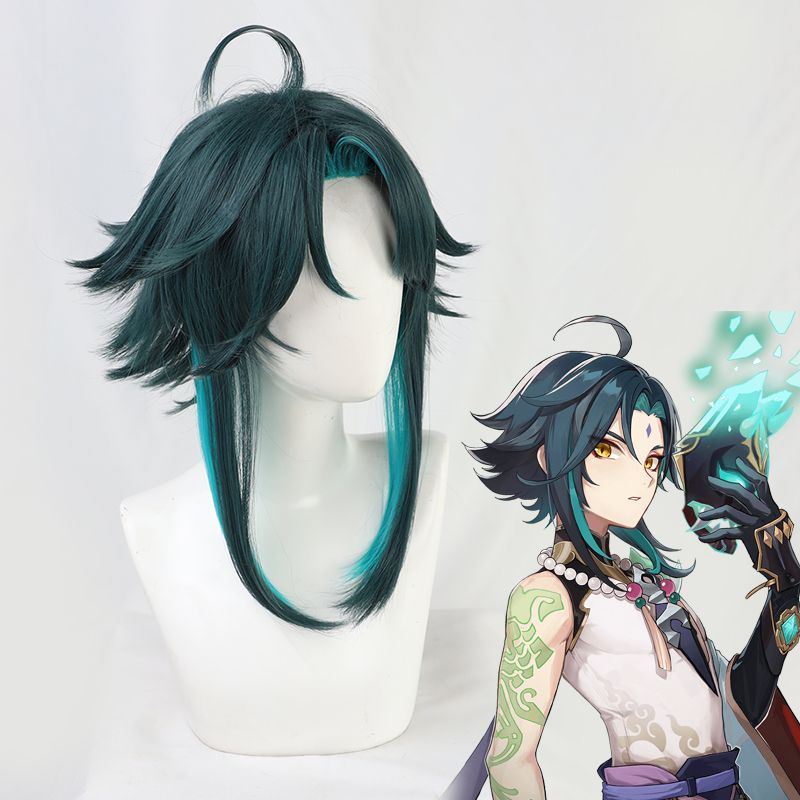 Jual Genshin Impact Xiao Wig Adeptus Liyue Yaksha Anemo Cosplay ...