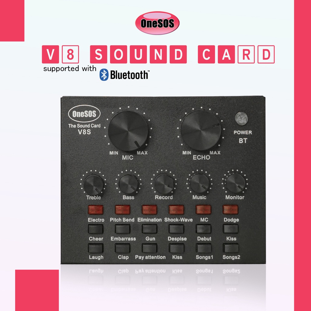 Jual OneSOS Sound Card V8S | Sound Card V8S Plus Mixer SoundCard V8 ...