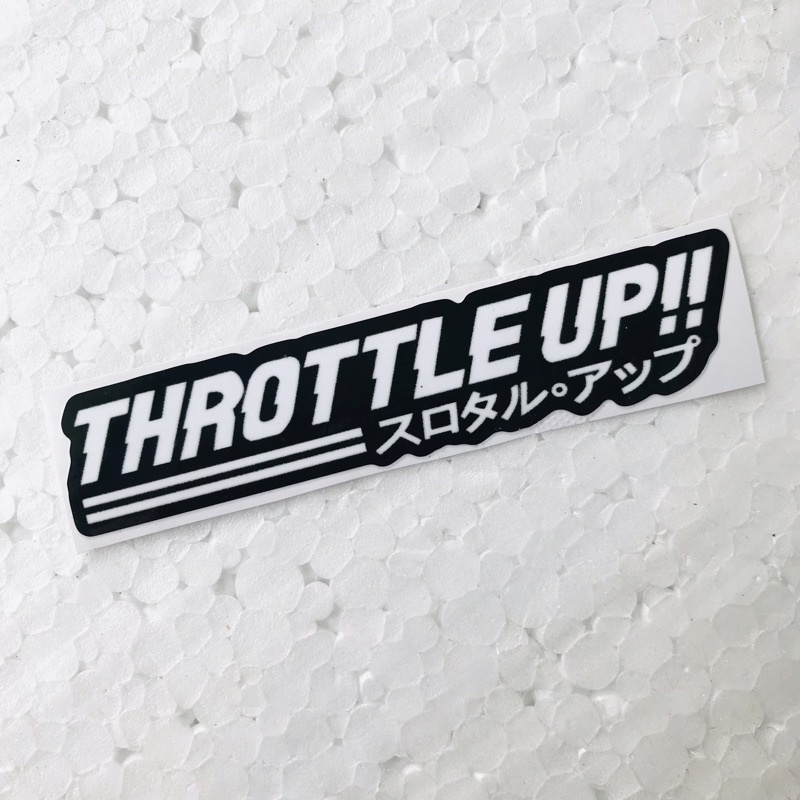 Jual Sticker Throttle Up Hologram dan Orajet Cutting Laminasi Glossy ...