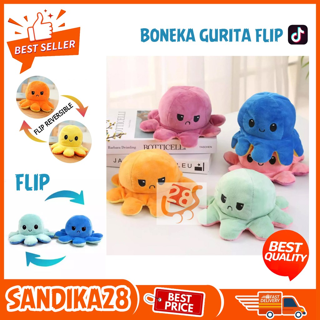 Jual SANDIKA28 Boneka Tik Tok Gurita Octopus Boneka Ubur ubur bolak ...