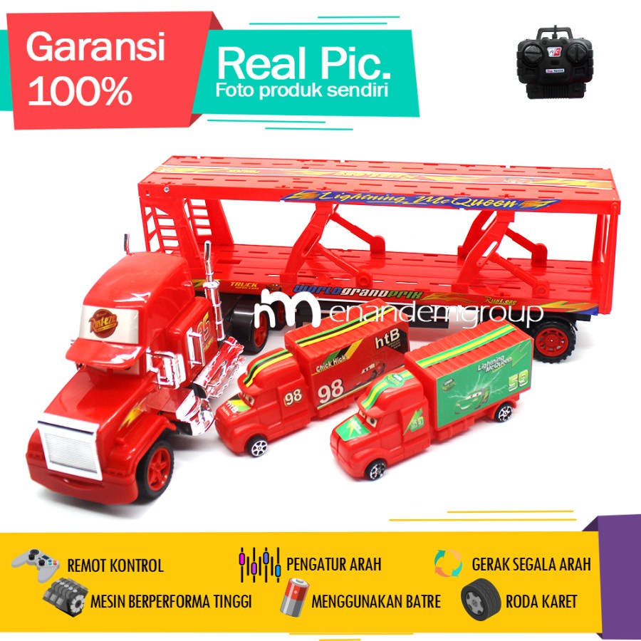 Jual Remote Control Mack Truck Pengangkut Mcqueen Friends RC Besar Shopee Indonesia