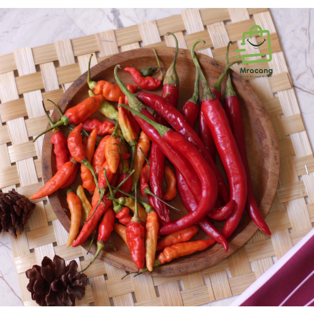 Jual Cabe Campur / Cabe Merah Besar dan Cabe Rawit Merah - Berat ...