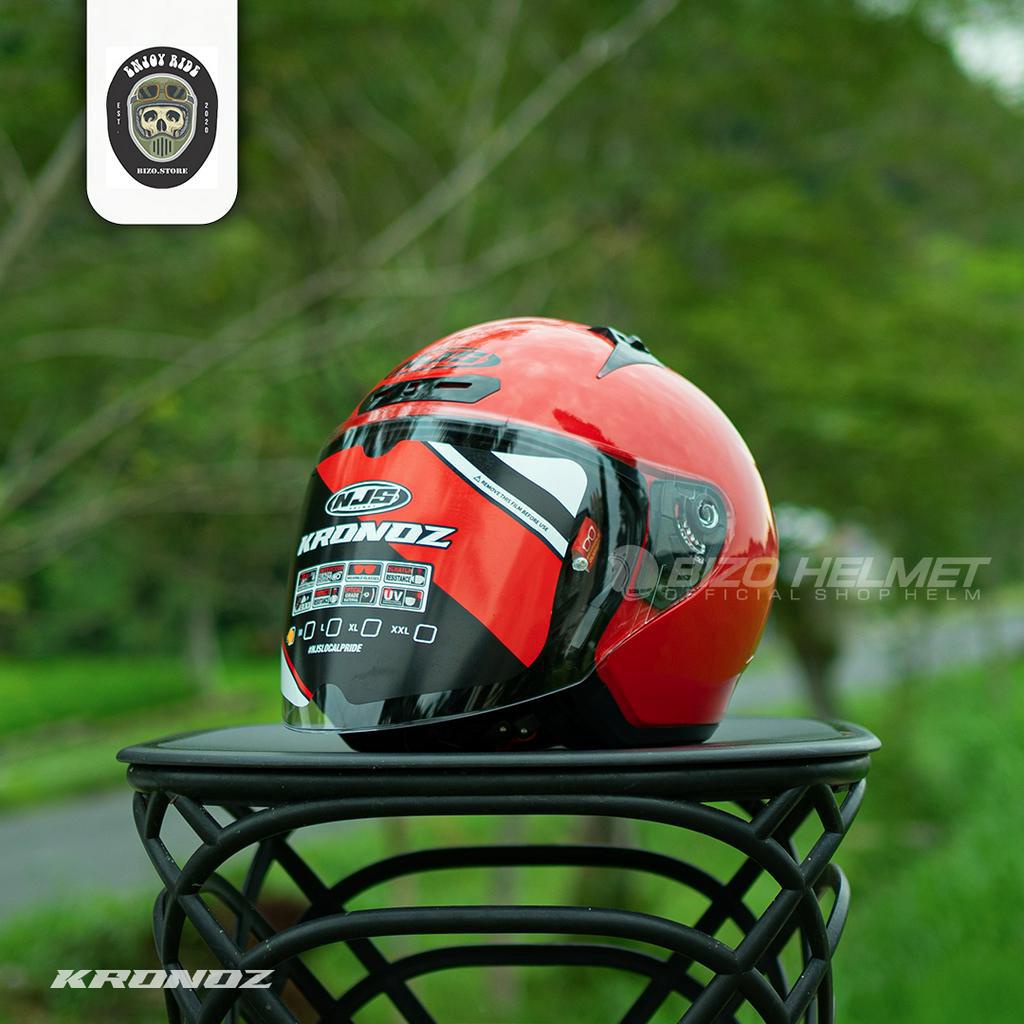 Jual Helm Half Face NJS Kronoz Solid Original Shopee Indonesia
