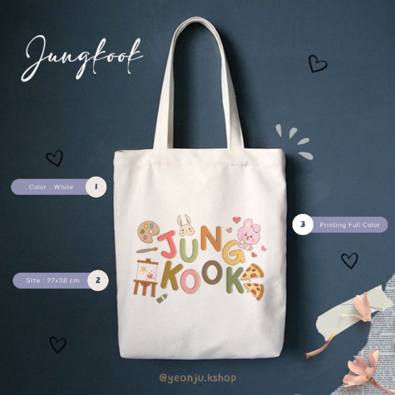 Jual Totebag Bts Deco Aesthetic Kpop Korea Wanita Kanvas Premium