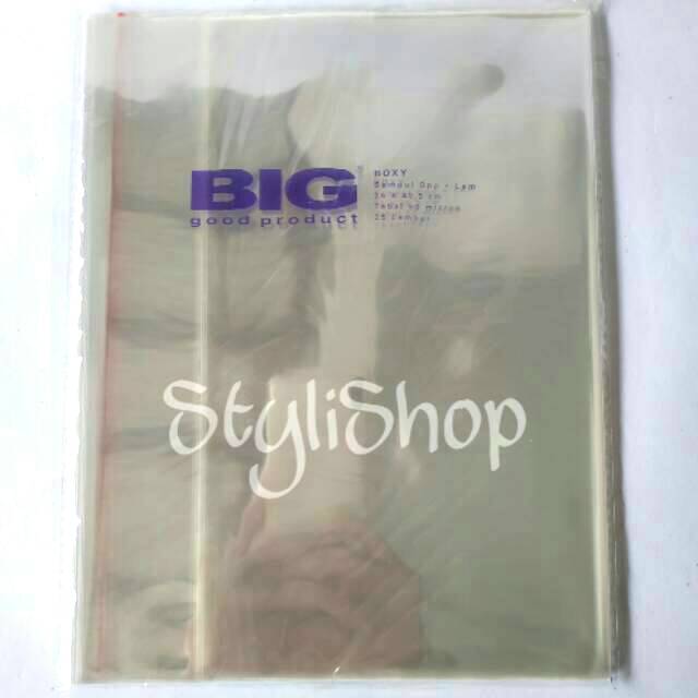 Jual Boxy Sampul Buku Plastik Opp Bening Big Ukuran Boxy Isi 25