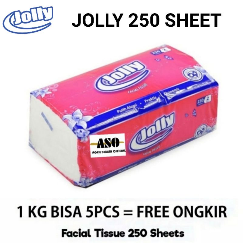 Jual Tissue Jolly 250 Sheets 2ply Facial Tisu Promo Shopee Indonesia 4573