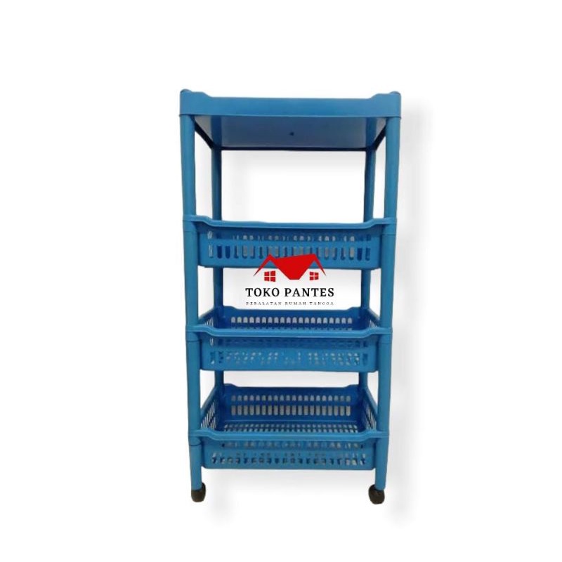 Jual Rak Salon Snack Display Roda Susun 4 Trolley Troli 702 DENALI ...