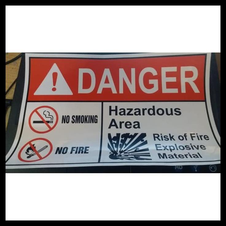 Jual Sign Label Sticker Danger Hazardous Area X Cm Rambu K Stiker Shopee Indonesia