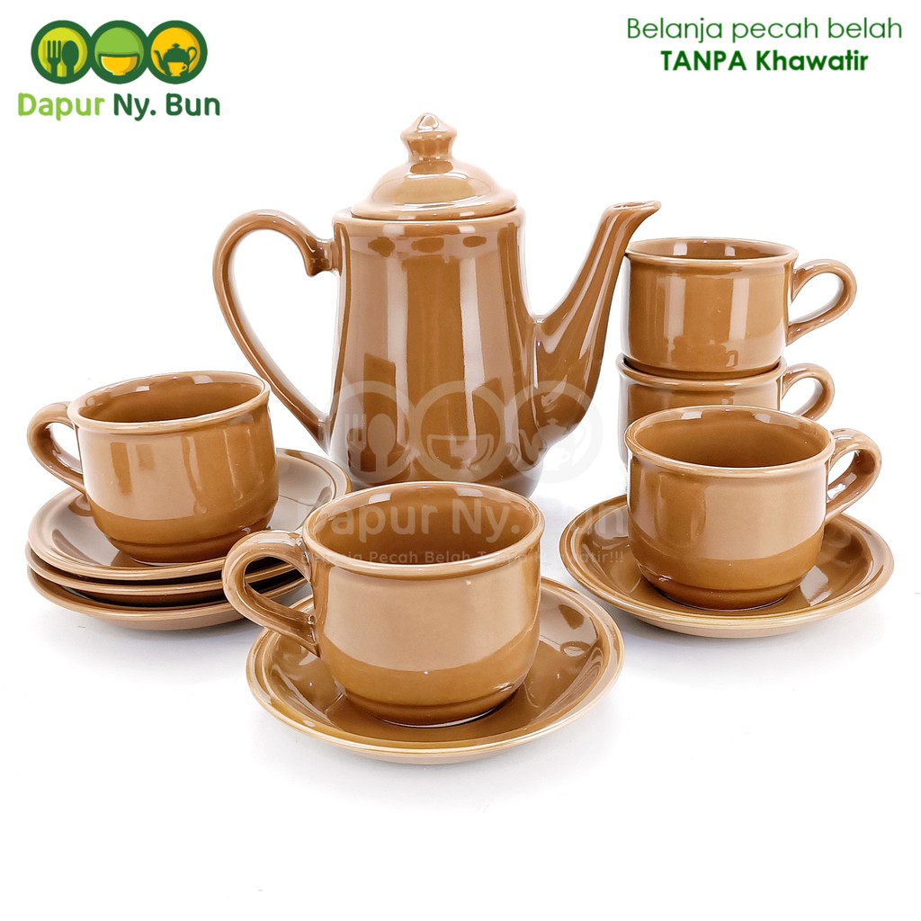 Jual Teko Set Nikura Coffee Set Teko And Tutup 5 Cangkir And 5 Saucer Shopee Indonesia 5695