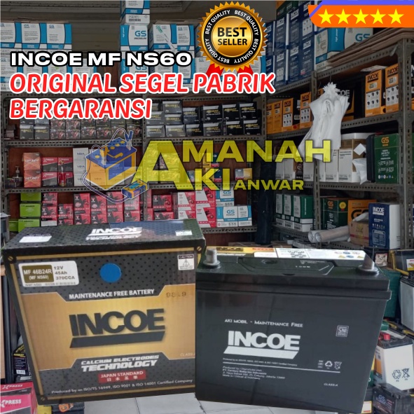 Jual AKI Kering INCOE MF NS60 - UNTUK SEMUA MERK DAN TYPE MOBIL