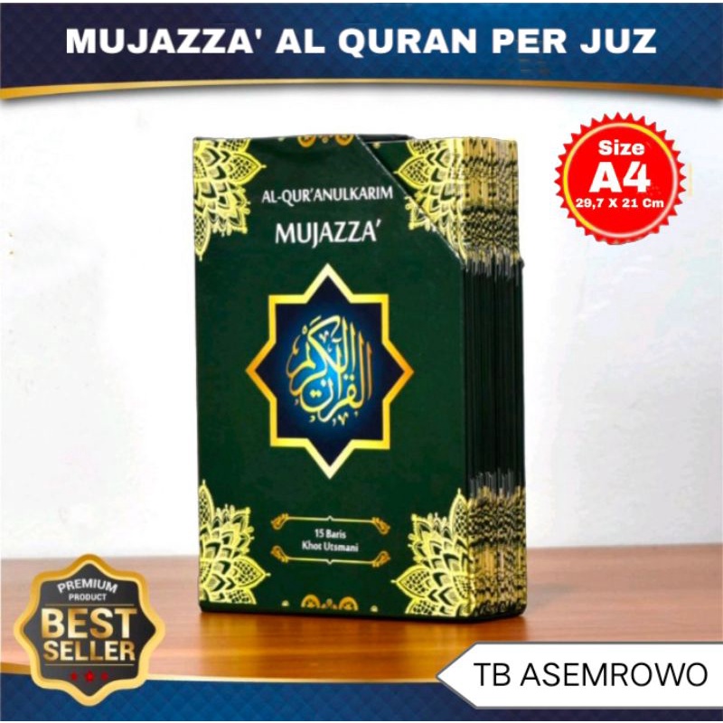 Jual Al Quran Mujazzaper Juz 15 Baris Khat Utsmani Box Ukuran A4