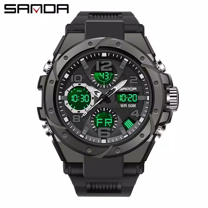 Jual SAMDA ORIGINAL JAM TANGAN PRIA BLACK | Shopee Indonesia