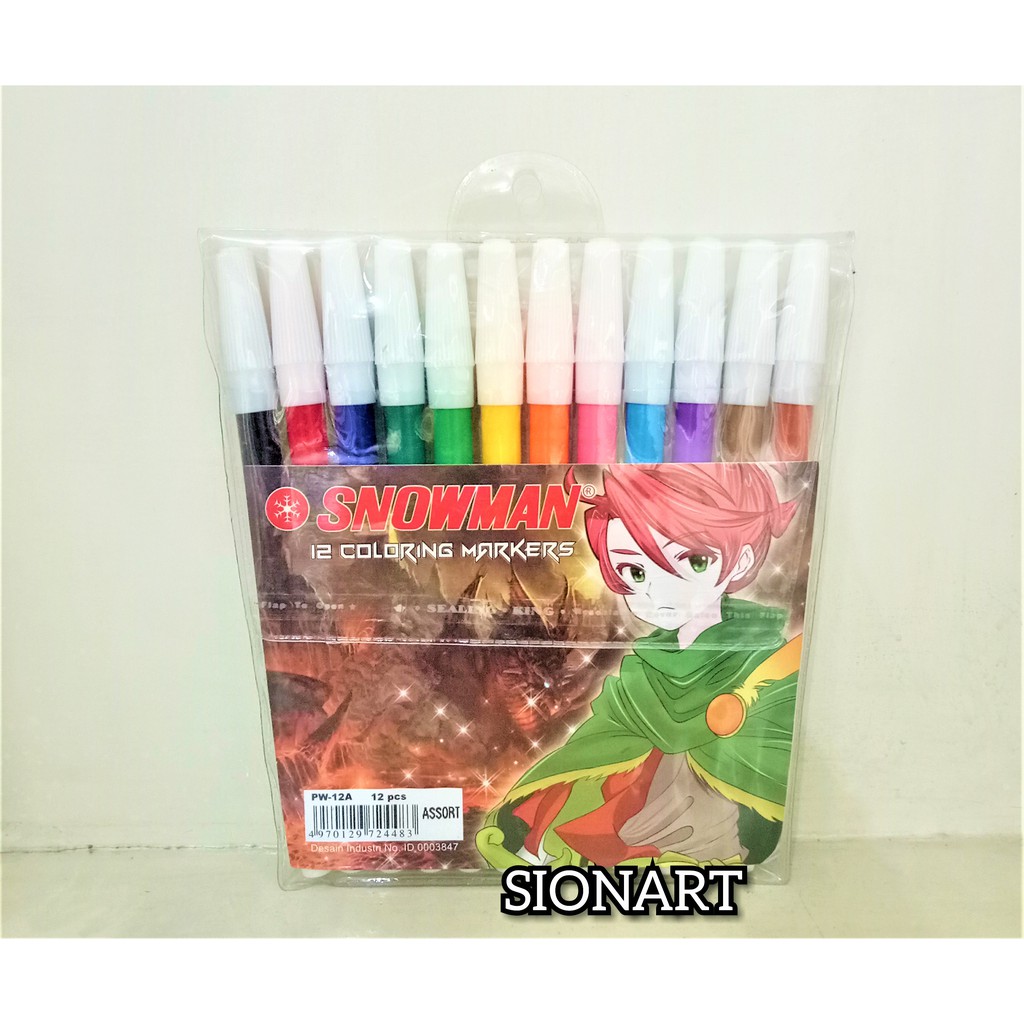 Jual Snowman Marker 12 colour | Shopee Indonesia