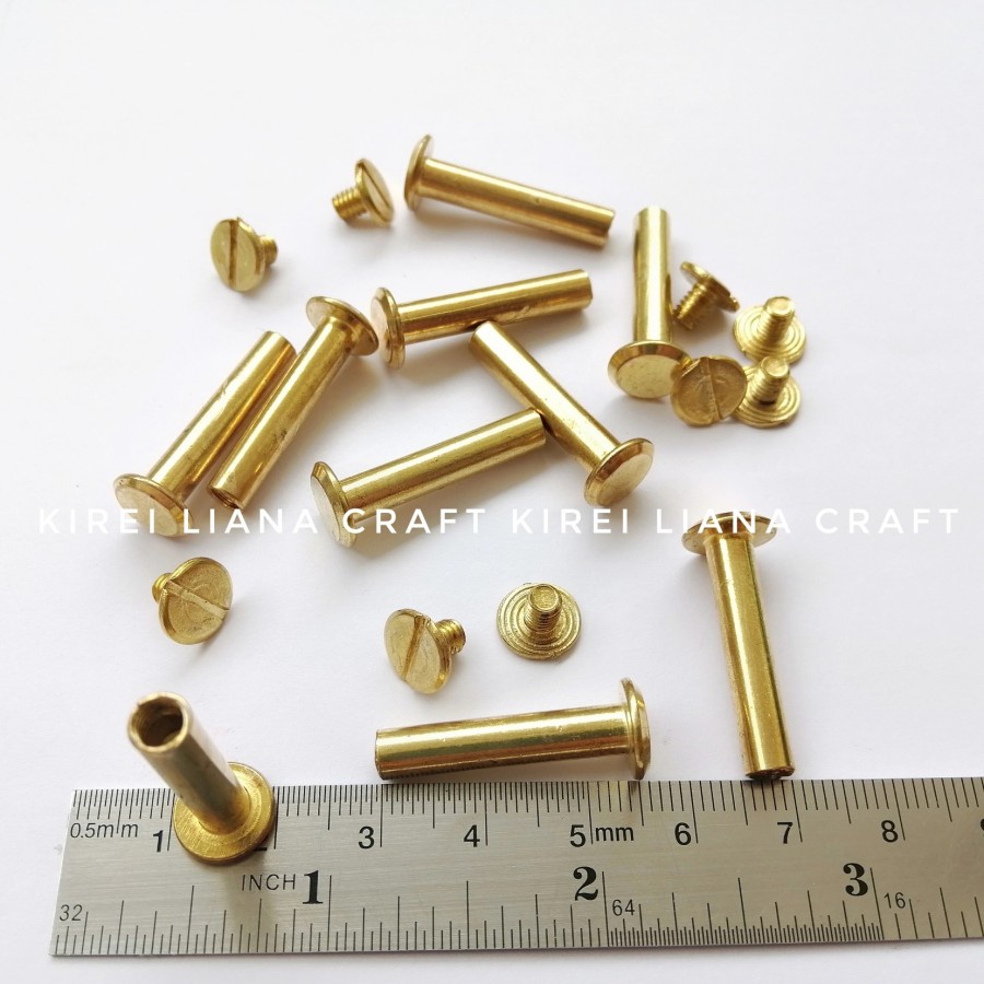 Jual Baut Skrup Screw Paku Rivet 25 x 10 mm GOLD - Baut Agenda | Shopee ...