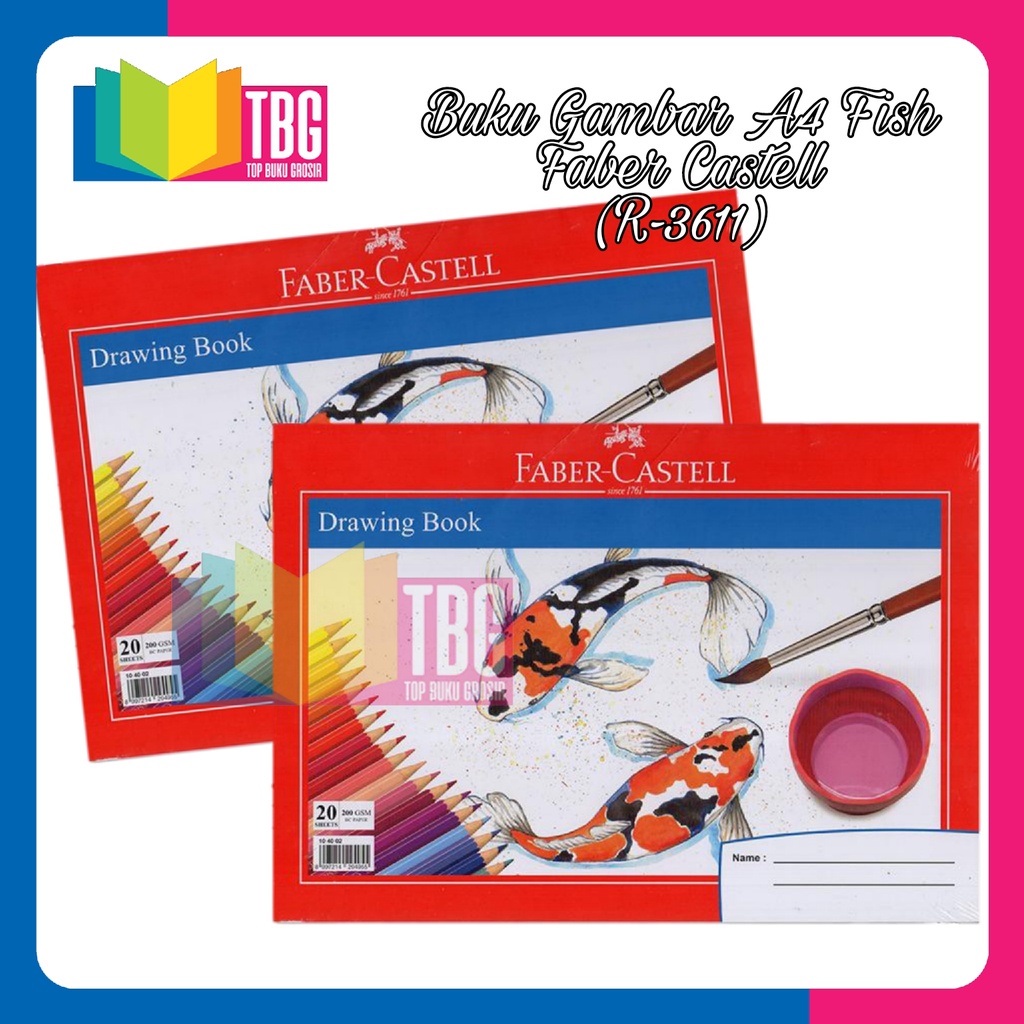 Jual PCS (20 LEMBAR) BUKU GAMBAR A4 FABER CASTELL/ DRAWING BOOK
