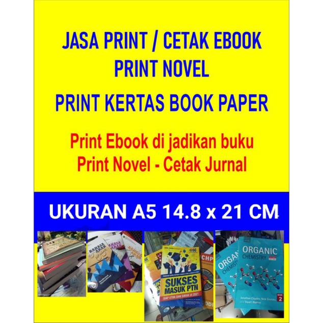 Jual PRINT BUKU UKURAN A5 HVS ATAU BOOK PAPER | Shopee Indonesia