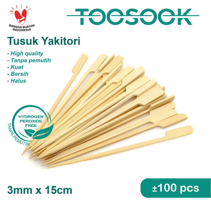 Jual Tusuk Sate Yakitori Bendera Dayung Teppo Gushi Toosook