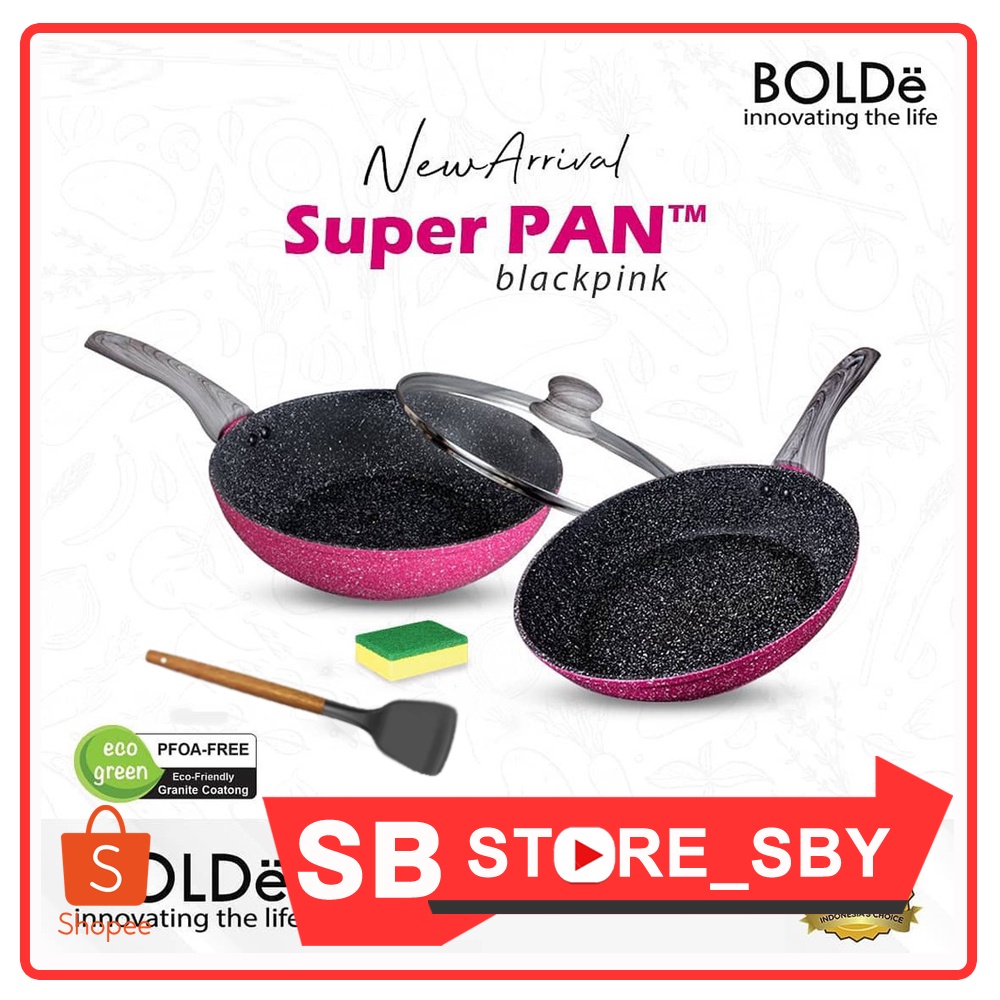 Jual BOLDe SUPER PAN SET BLACKPINK Granite Series 5 Pcs | Shopee Indonesia