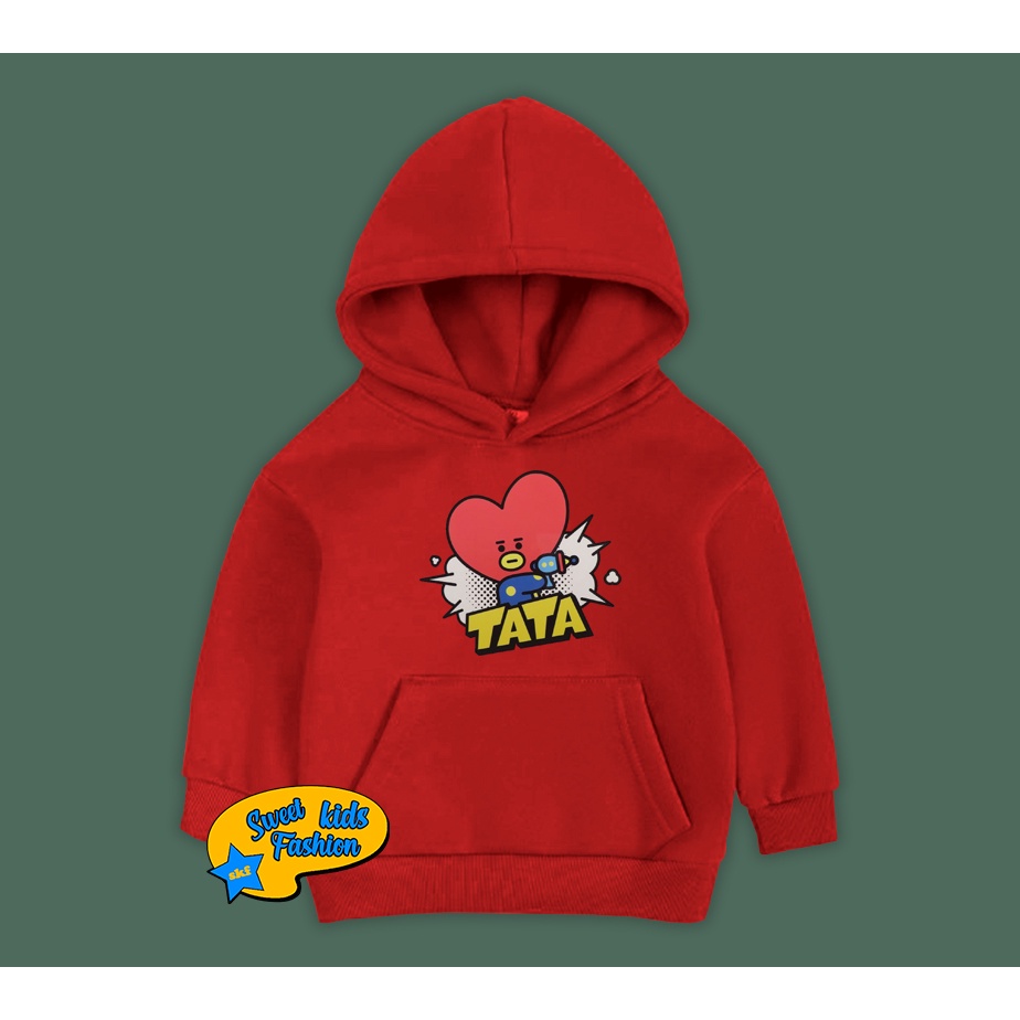 Jaket Hoodie Anak BTS BT21 Tata Hoodie Sweater Anak BT21 Tata