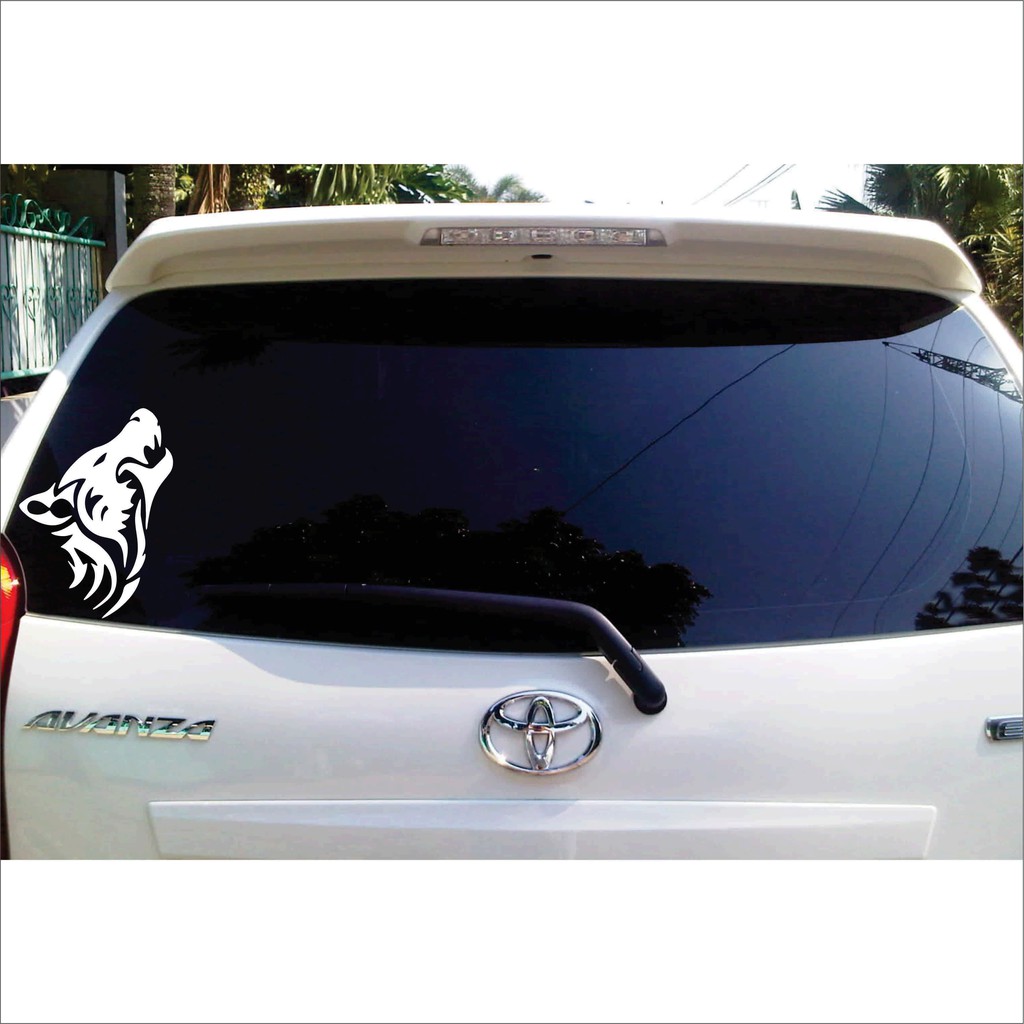 Jual CUTTING STICKER MOBIL STIKER SERIGALA 4 KEREN STIKER KACA BELAKANG ...