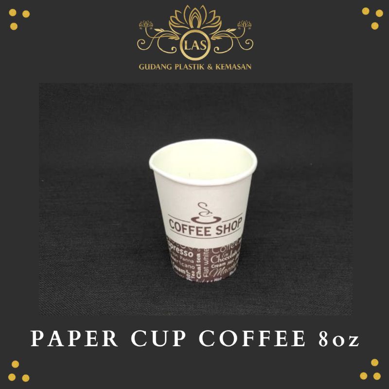 Jual Paper Cup Coffee / Cup Kopi 8 oz / Gelas Kopi Kertas | Shopee ...