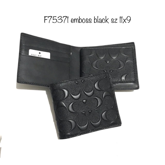 Embossed best sale coach wallet