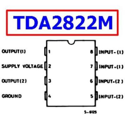 Jual Ic Tda2822M Tda2822 Dip 8 Pin Low Voltage Stereo Power Amplifier ...
