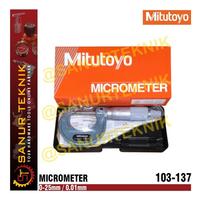 Mitutoyo Outside Micrometer Economy Design - Series 103 - 50-75mm