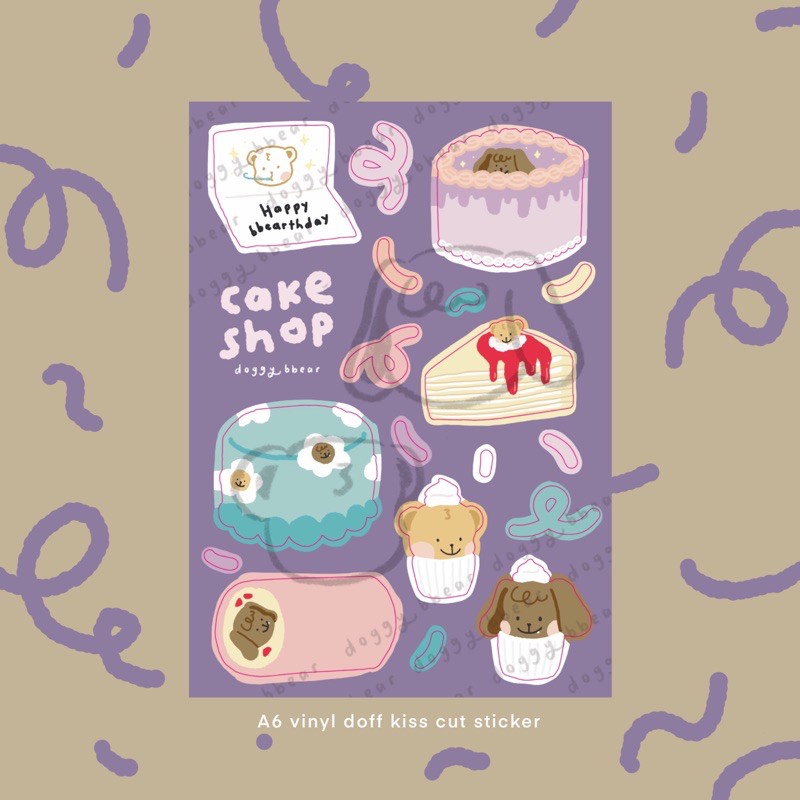 Jual cake shop sticker sheet | Shopee Indonesia