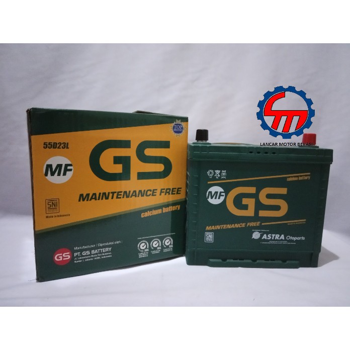 Jual Aki accu Kering Gs Astra MF 55D23L 60Ah X-Trail Serena Kijang