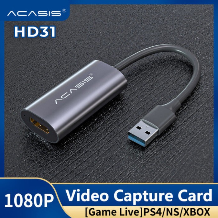 Jual ACASIS HDMI VIDEO CAPTURE CARD FULL HD 1080P 60FPS FOR OBSVMIX
