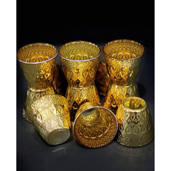Jual Cangkir Gelas Air Zamzam Gelas Cucing Goldsliver Isi 12pcs Gold Cangkir Shopee 1493
