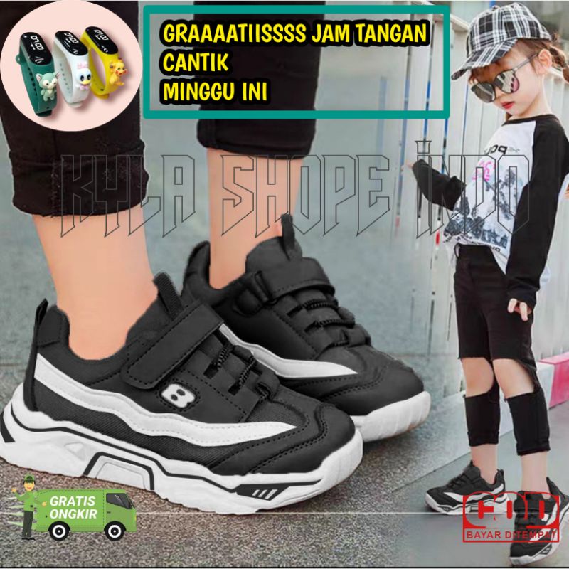 Jual Sepatu sneaker anak sekolah perempuan laki laki tk sd smp umur 3 4 ...