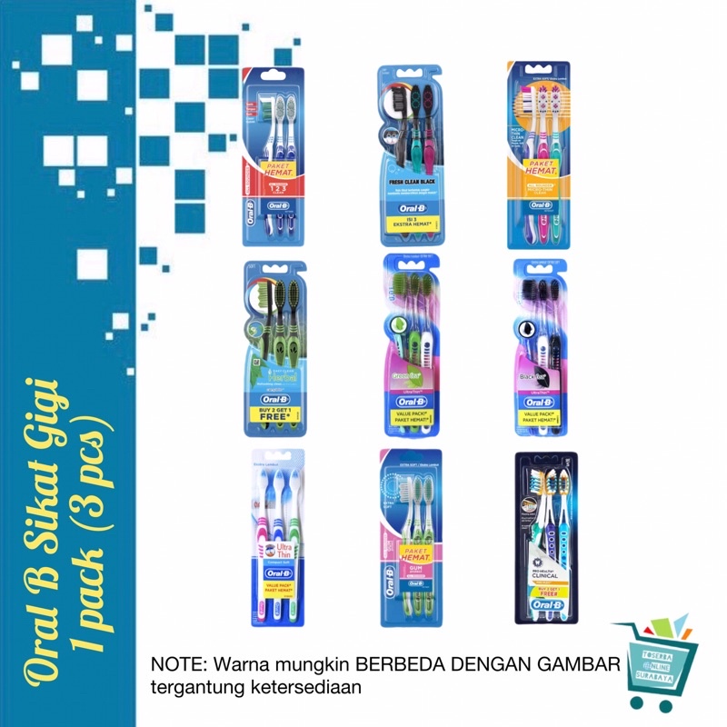 Jual Oral B Sikat Gigi Dewasa All Rounder 123 / Fresh Clean Black ...